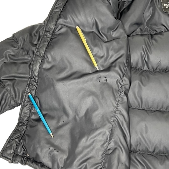 THE NORTH FACE Retro 1996 Black Nuptse 700 Down Puffer Jacket Coat Women's XL - Picture 16 of 16